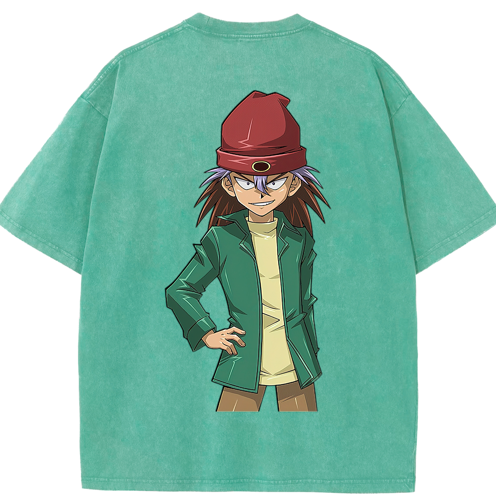 （画像用） 遊☆戯☆王 Yu-Gi-Oh! 綿100% ヴィンテージ風 半袖Tシャツ（背面プリント）